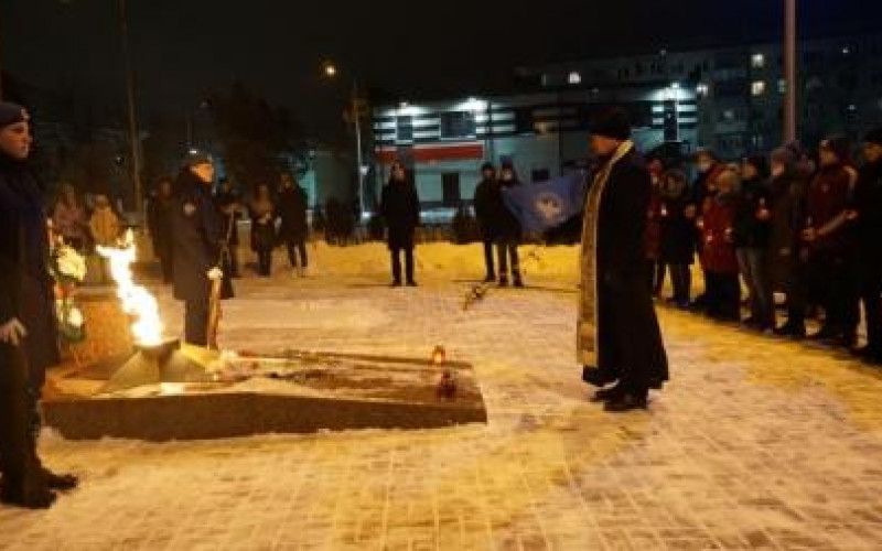 Свеча памяти в день освобождения города Шебекино от немецко-фашистских захватчиков