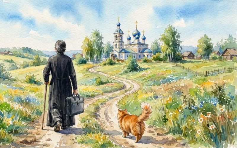 Кот и его батюшка