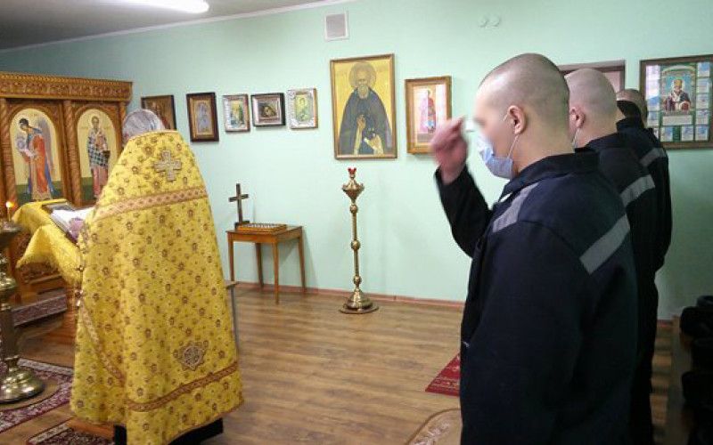 Божественная литургия совершена в храме Великомученика и Победоносца Георгия ФКУ ИК №4 города Алексеевка