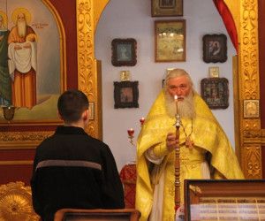 Божественная литургия совершена в храме Великомученика и Победоносца Георгия ФКУ ИК №4 города Алексеевка
